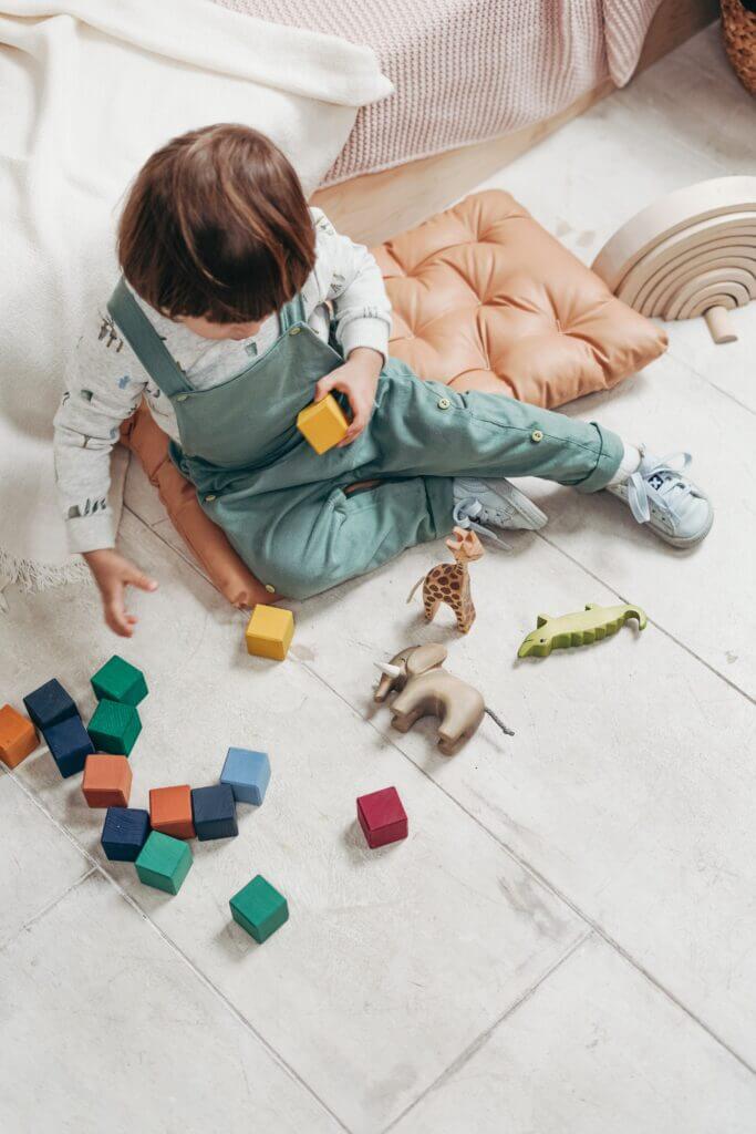 Activity for toddlers Playing with blocks is one of many great activities for toddlers