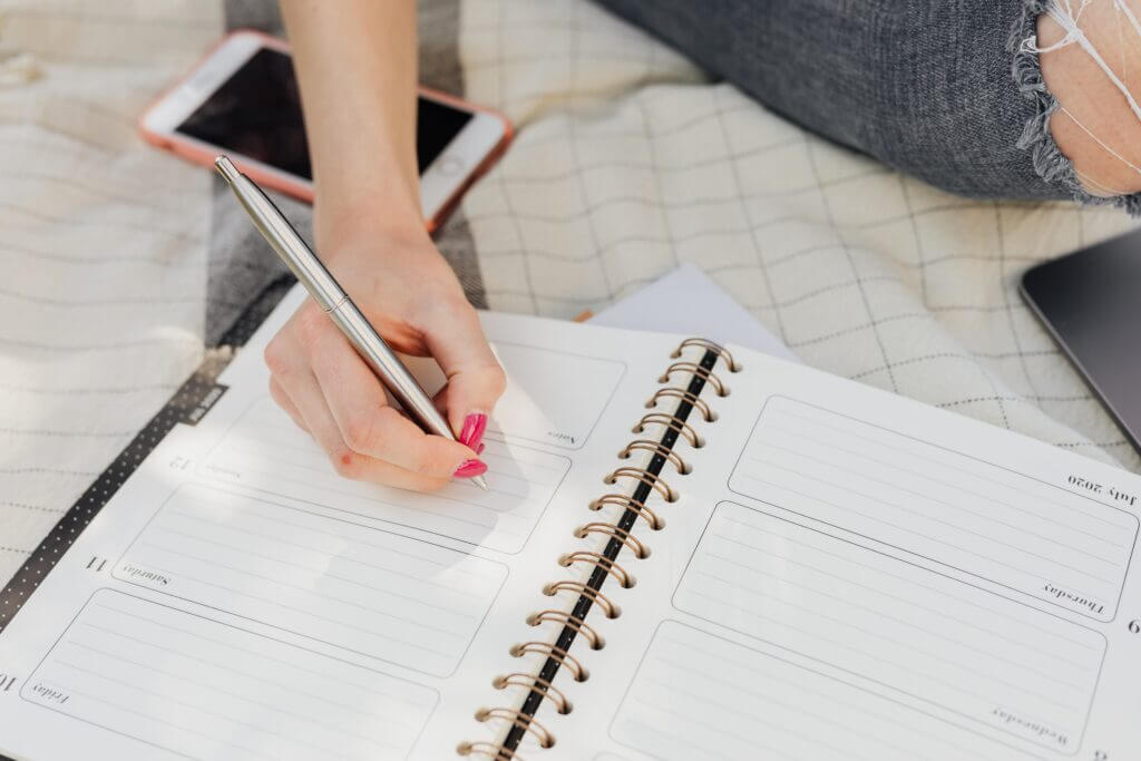 A weekly planner is a great way to stay organized!