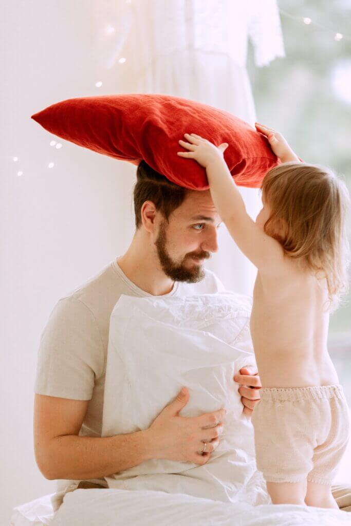 Easy activities for toddlers Building a pillow fort is a great activity for toddlers